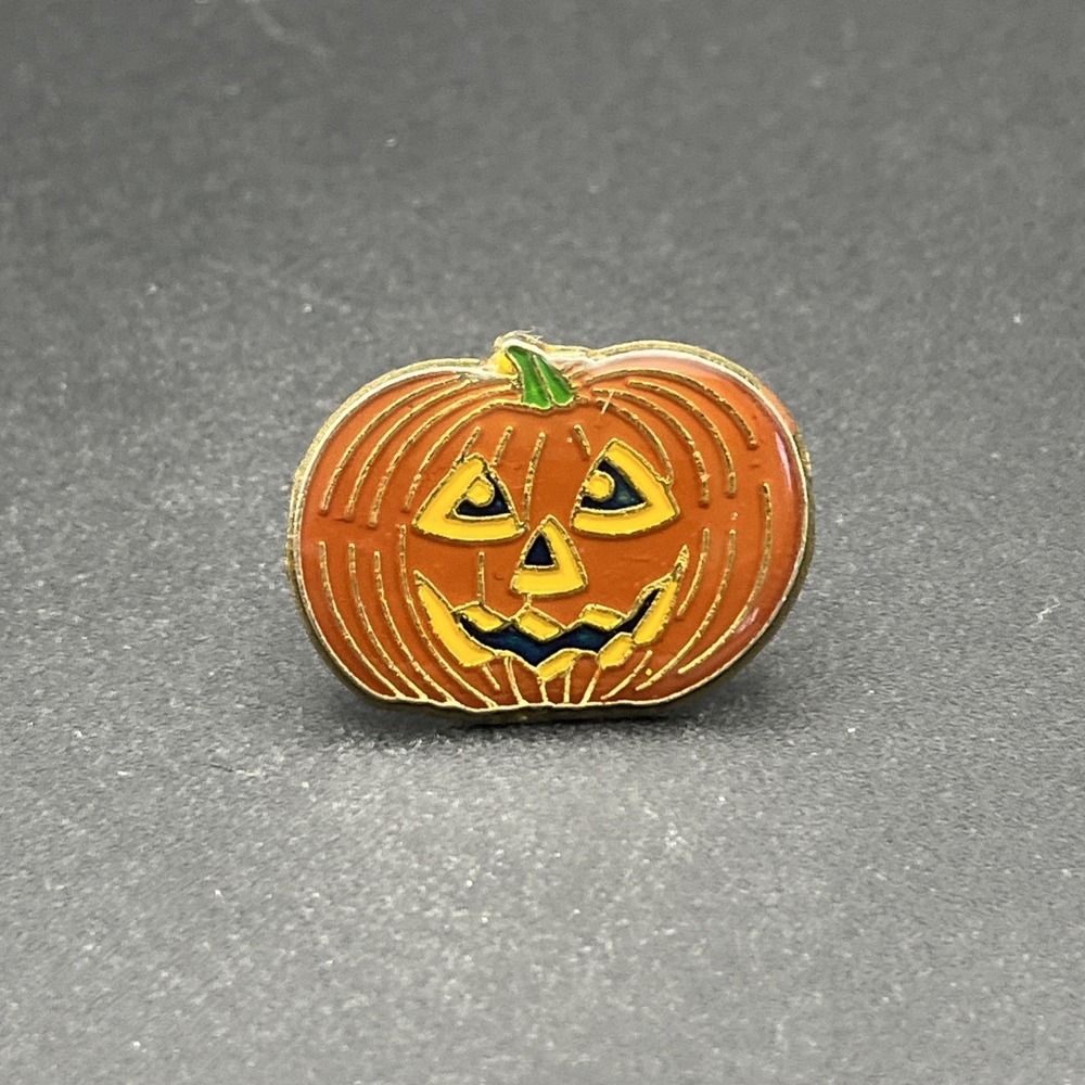 Jack O'‎ Lantern Pumpkin Halloween Lapel Hat Pin